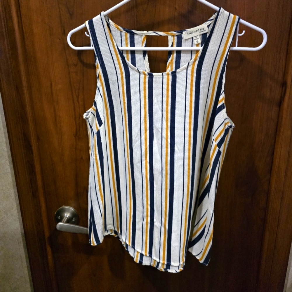 Faith and Joy Vintage Style Tank Top Sz S